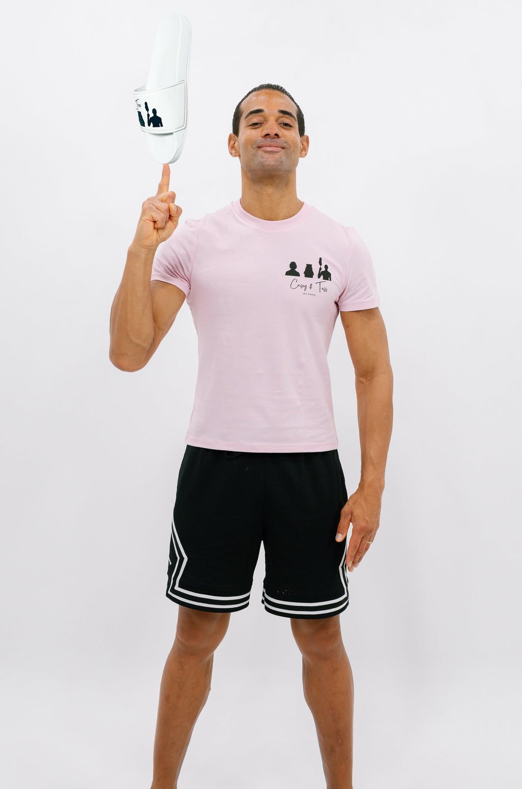 T-shirt officiel unisexe rose "Casey & Tess (et papa)"