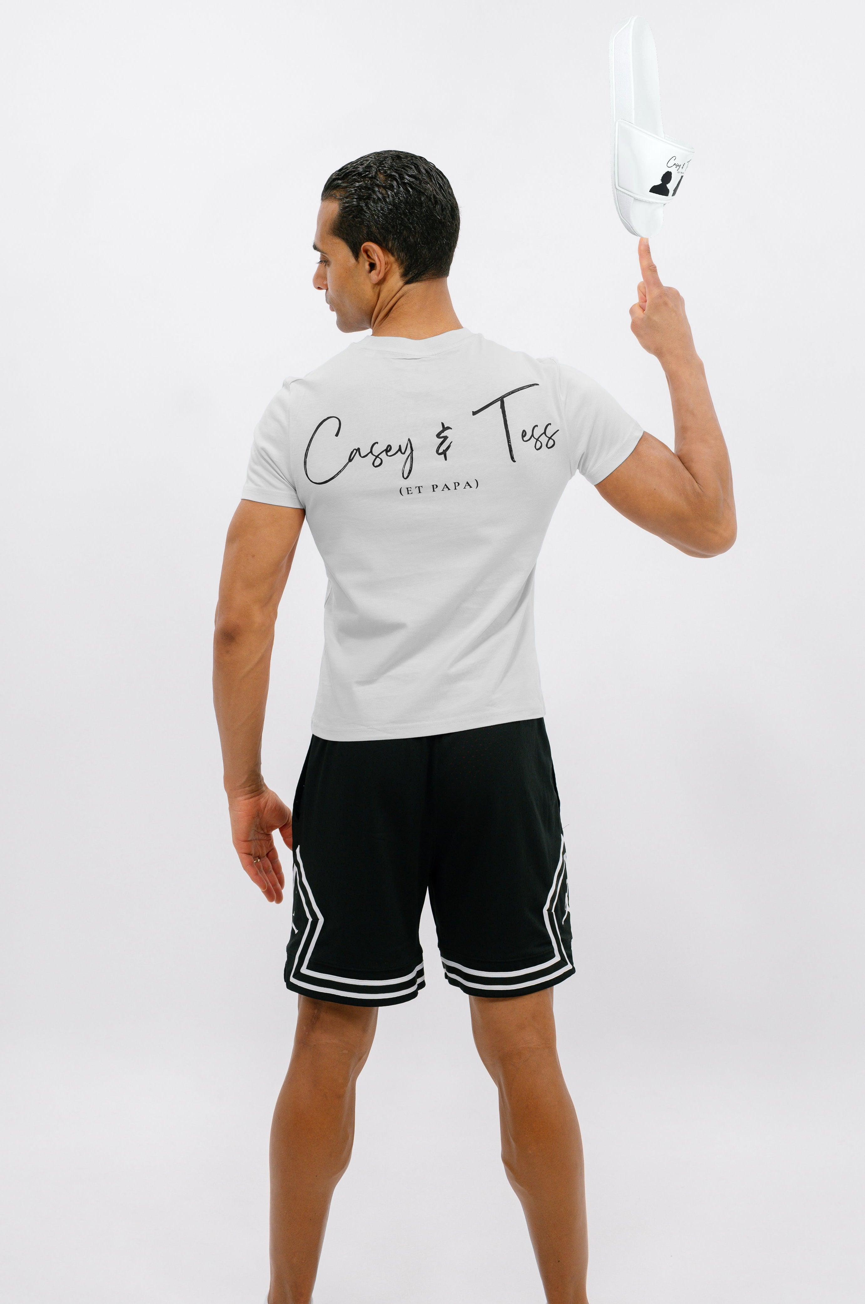 T-shirt officiel unisexe blanc "Casey & Tess (et papa)"