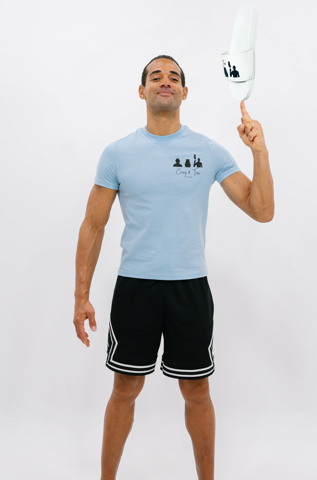 T-shirt officiel unisexe bleu "Casey & Tess (et papa)"